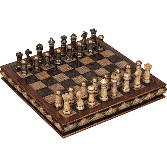 Dark Brown Traditional Chess Game Set